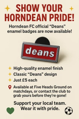 Horndean FC “deans” Pin Badges