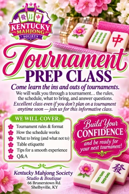 Tournament Prep Class Nov. 1st 2-6 pm